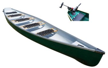 Rapid 4, 4 personer kano med motorbeslag